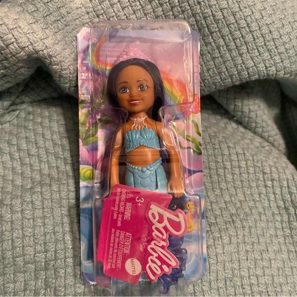 Barbie Mermaid Chelsea Doll with Blue Hair and Purple Crown